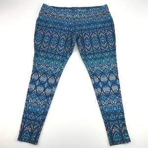 Mossimo  Blue Floral  Compression Leggings